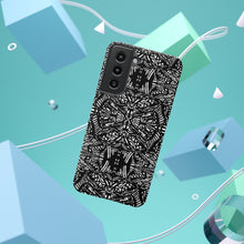 Load image into Gallery viewer, Black and white cell phone case Impact-Resistant Cases