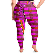 Load image into Gallery viewer, Thickums•pink kente inspired leggings