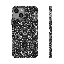 Load image into Gallery viewer, Black and white cell phone case Impact-Resistant Cases
