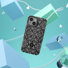 Load image into Gallery viewer, Black and white cell phone case Impact-Resistant Cases