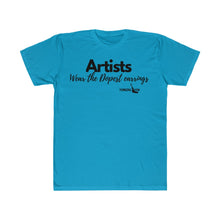 Load image into Gallery viewer, Colorful Artists wear the dopest earrings •Unisex Fitted Tee