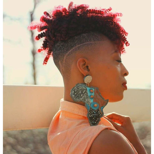 Afropunk inspired Africa earrings