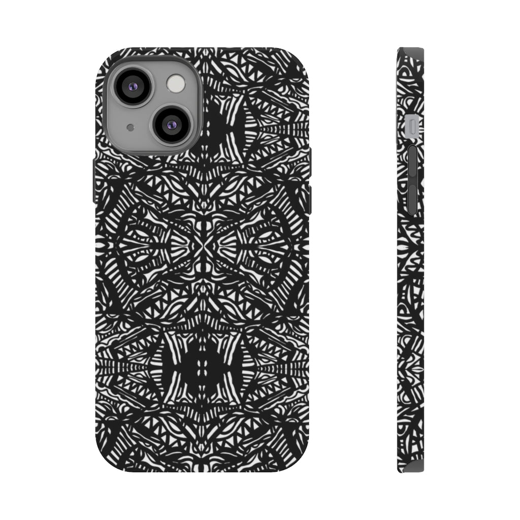 Black and white cell phone case Impact-Resistant Cases