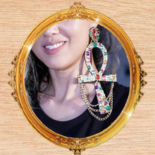 Load image into Gallery viewer, Gold Ankh Earrings
