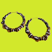 Load image into Gallery viewer, TribeKa•bamboo doorknocker hoop earrings
